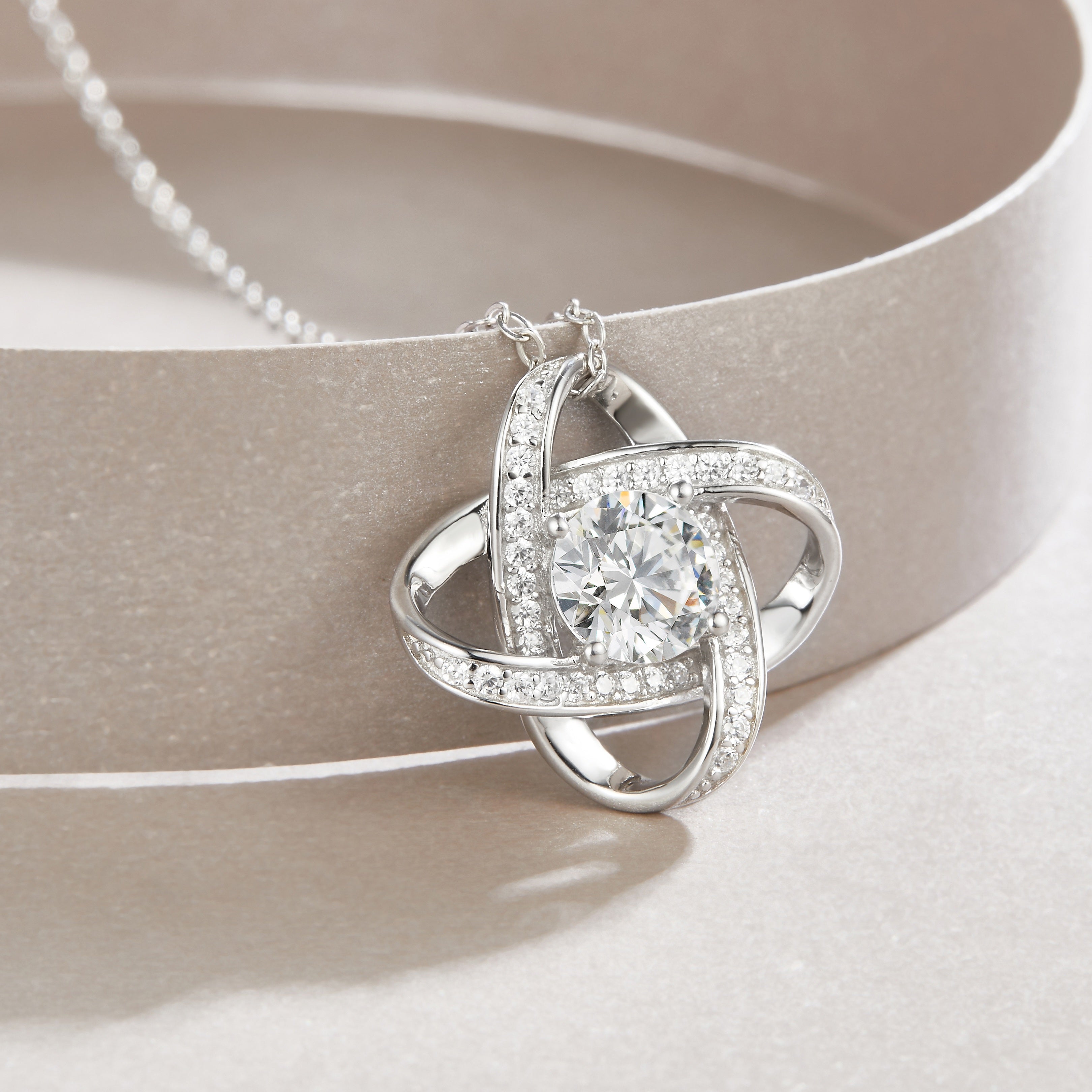 Lunar Cycle Necklace Moissanite 1ct Silver