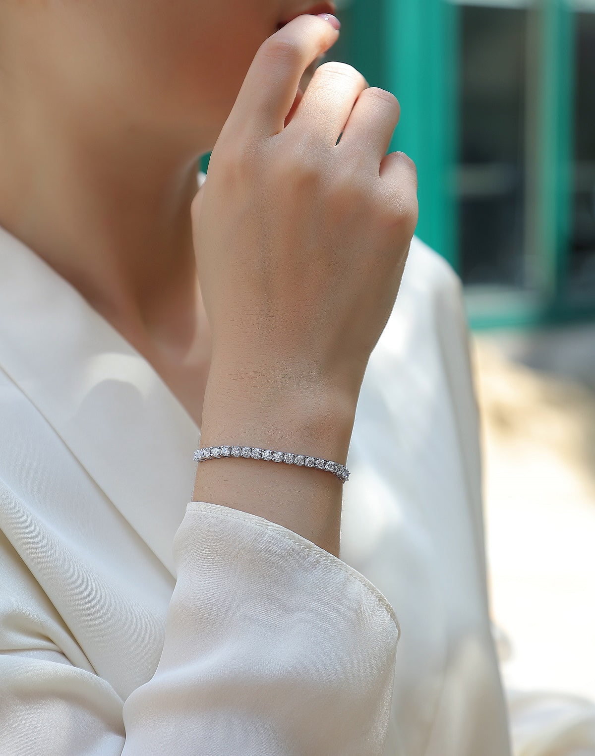 Moonlit River Bracelet Moissanite S925 Silver