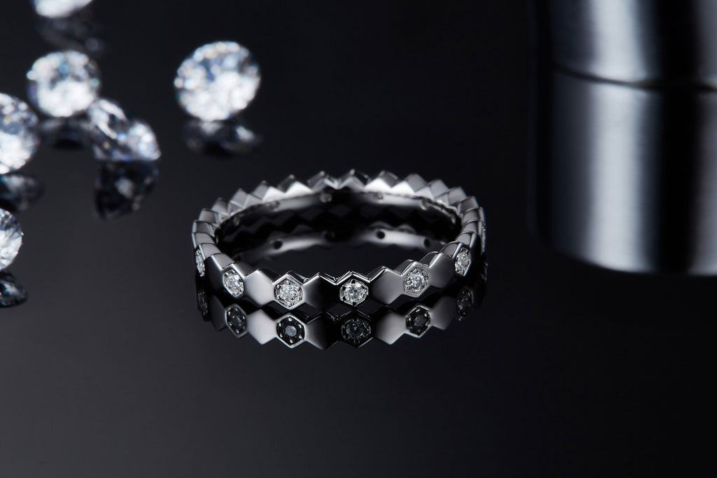Gravity Moissanite Ring S925 Silver