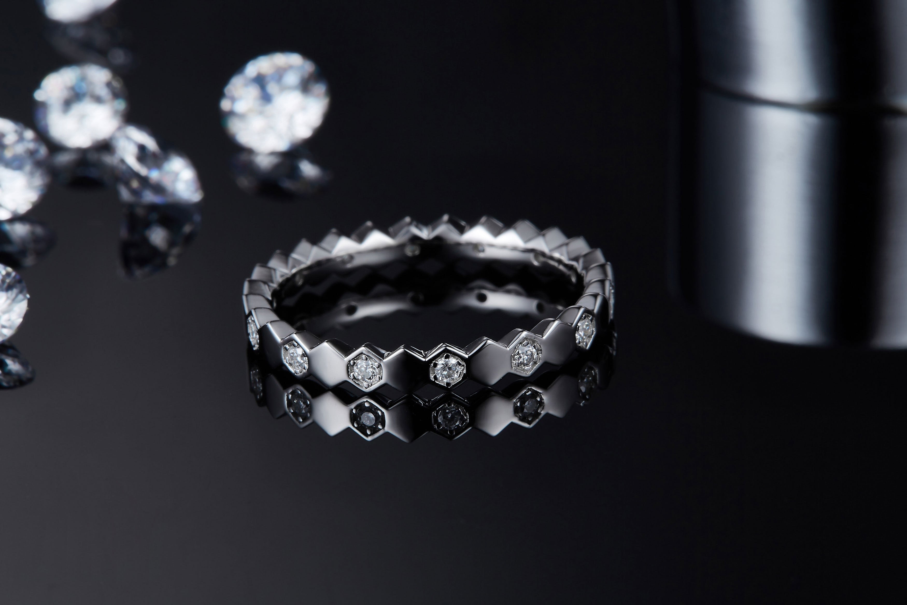 Gravity Moissanite Ring S925 Silver
