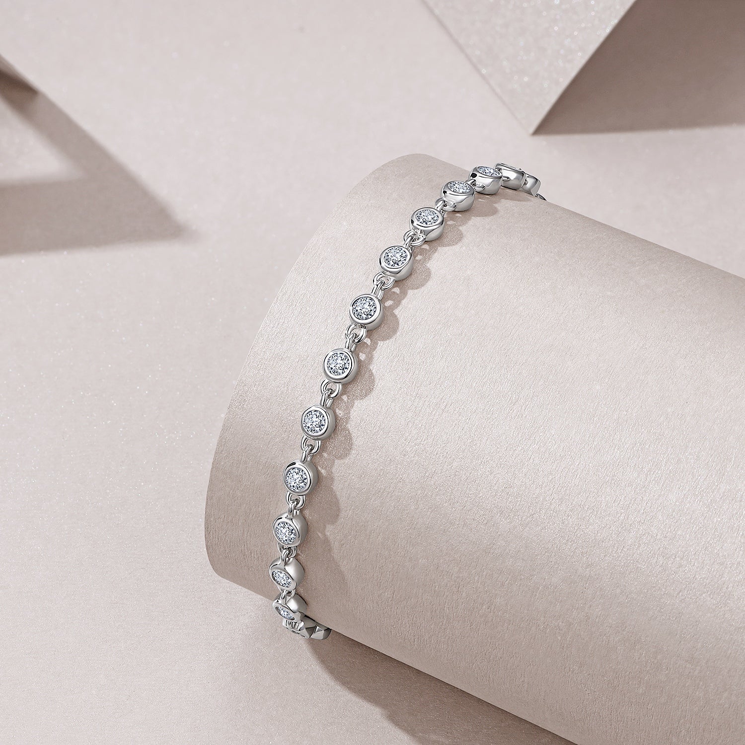 Sleek Spark Moissanite Bracelet S925