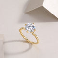 Orbital Path Moissanite Ring 3ct Gold