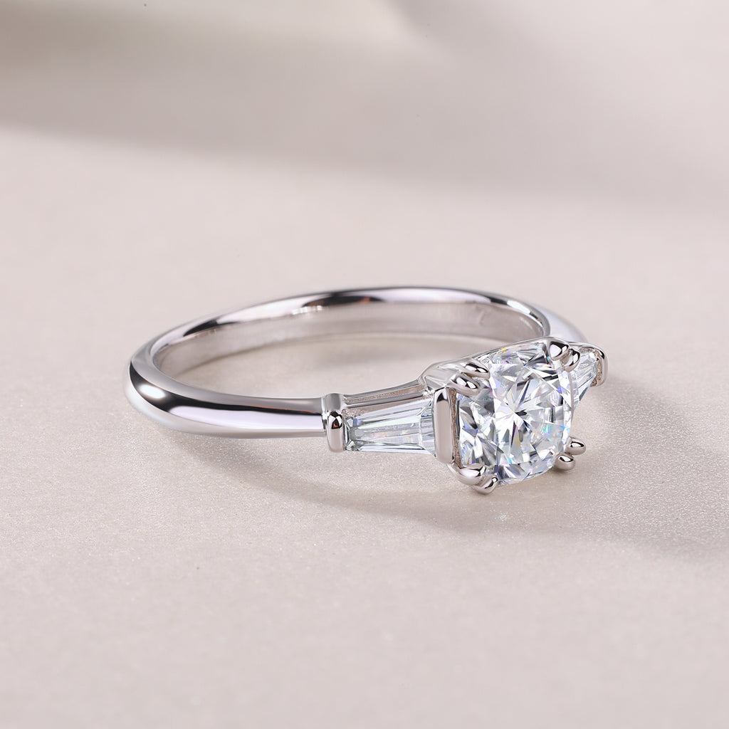 Lyra Chord Moissanite Ring - S925 Silver