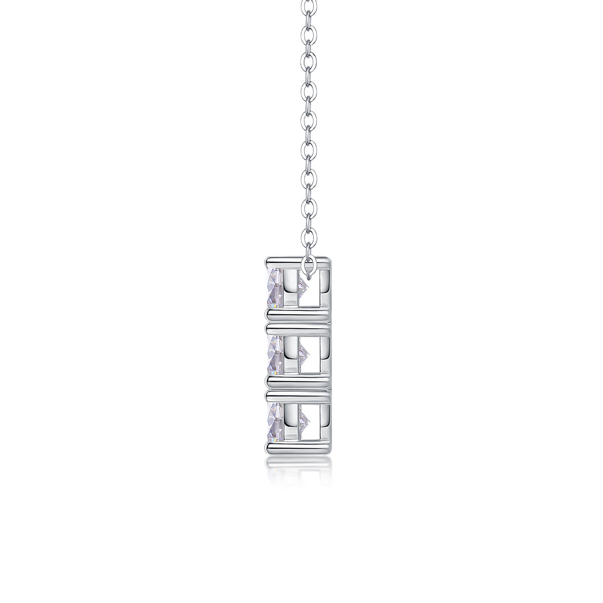 Hadar Moissanite Necklace - Silver 40cm