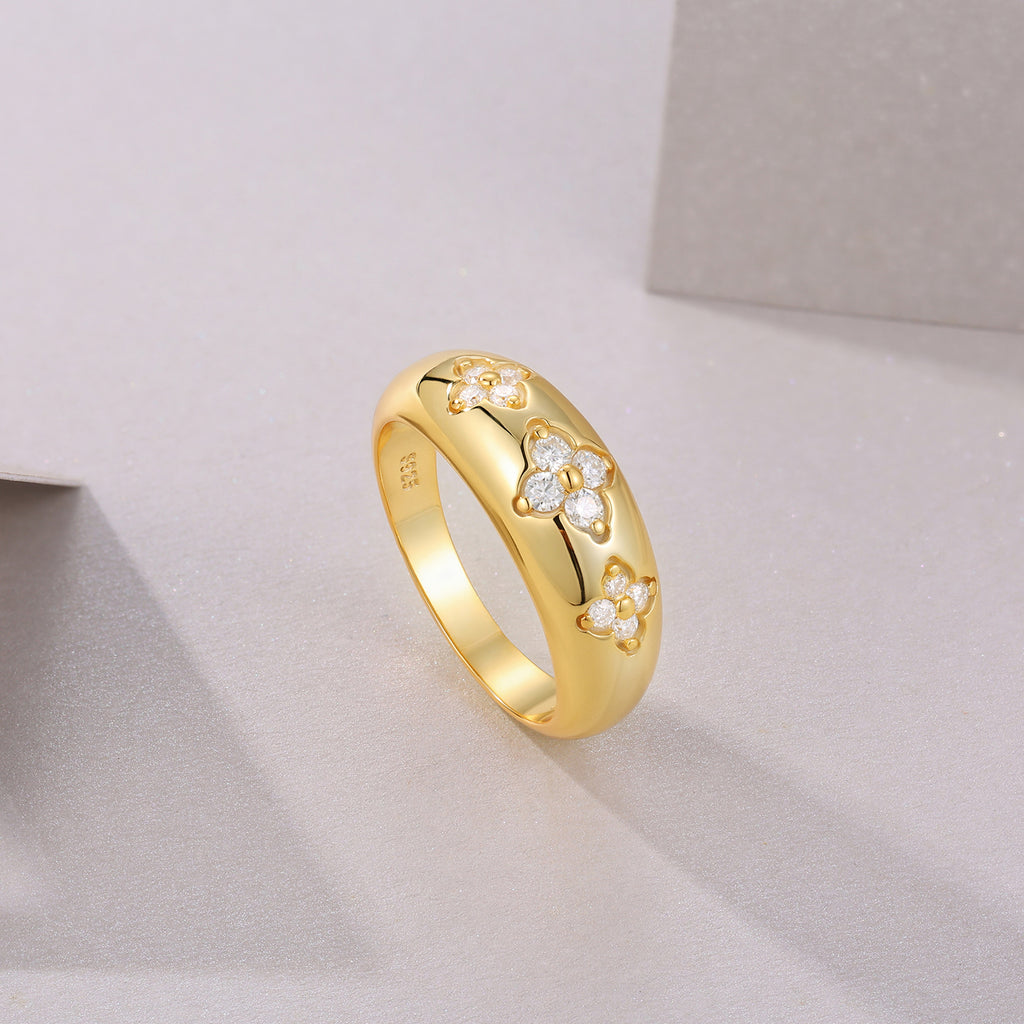 Astral Plane Moissanite Ring - Gold Silver