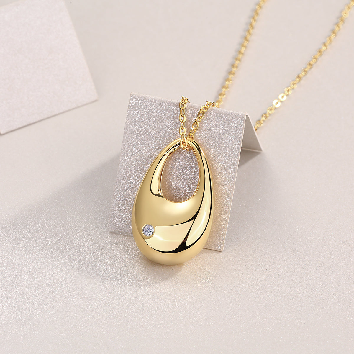 Golden Sky Cloud Moissanite Necklace
