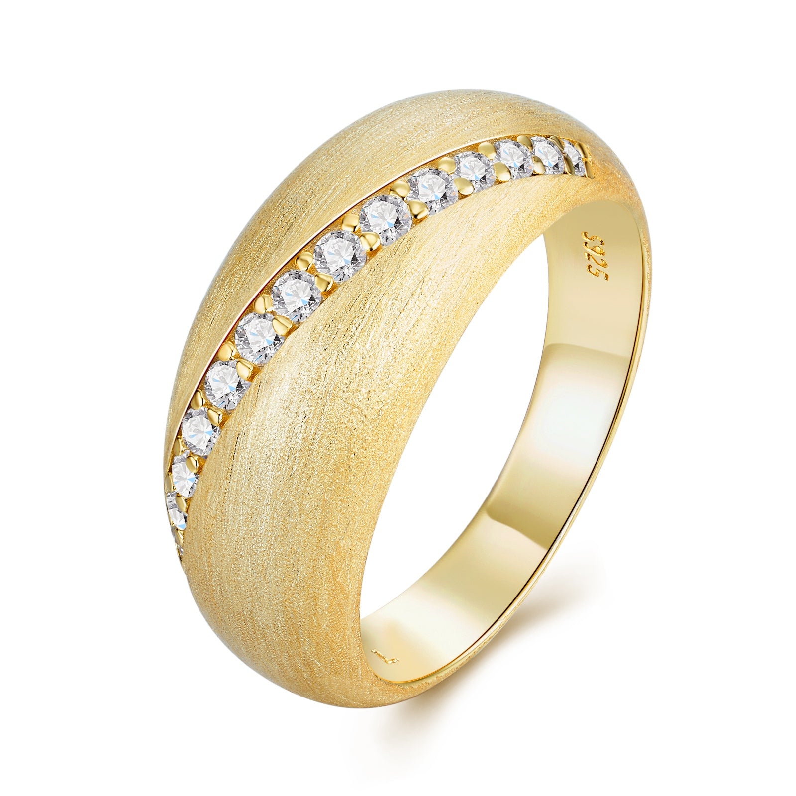 Solar Minimum Ring Moissanite Gold-Plated S925