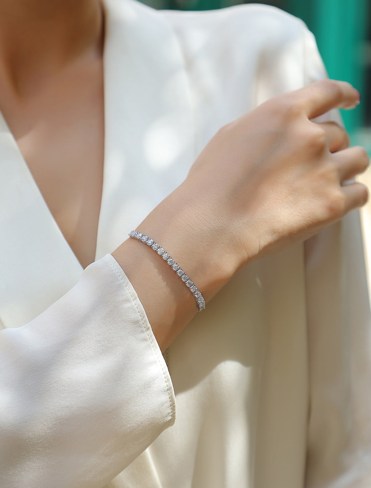 Moonlit River Bracelet Moissanite S925 Silver