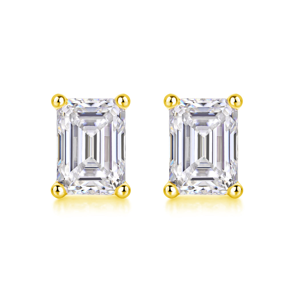 Canopus Moissanite Earrings - Octagonal 5x7mm