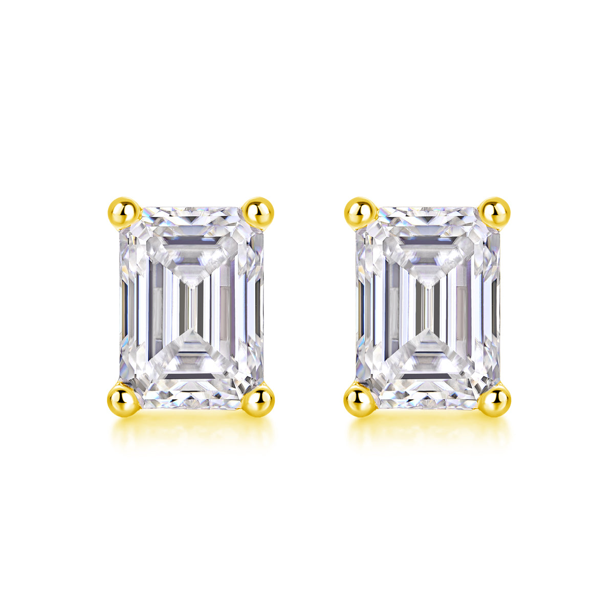 Canopus Moissanite Earrings - Octagonal 5x7mm