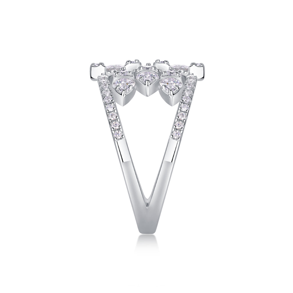 Silent Flower Moissanite Ring - S925 Silver