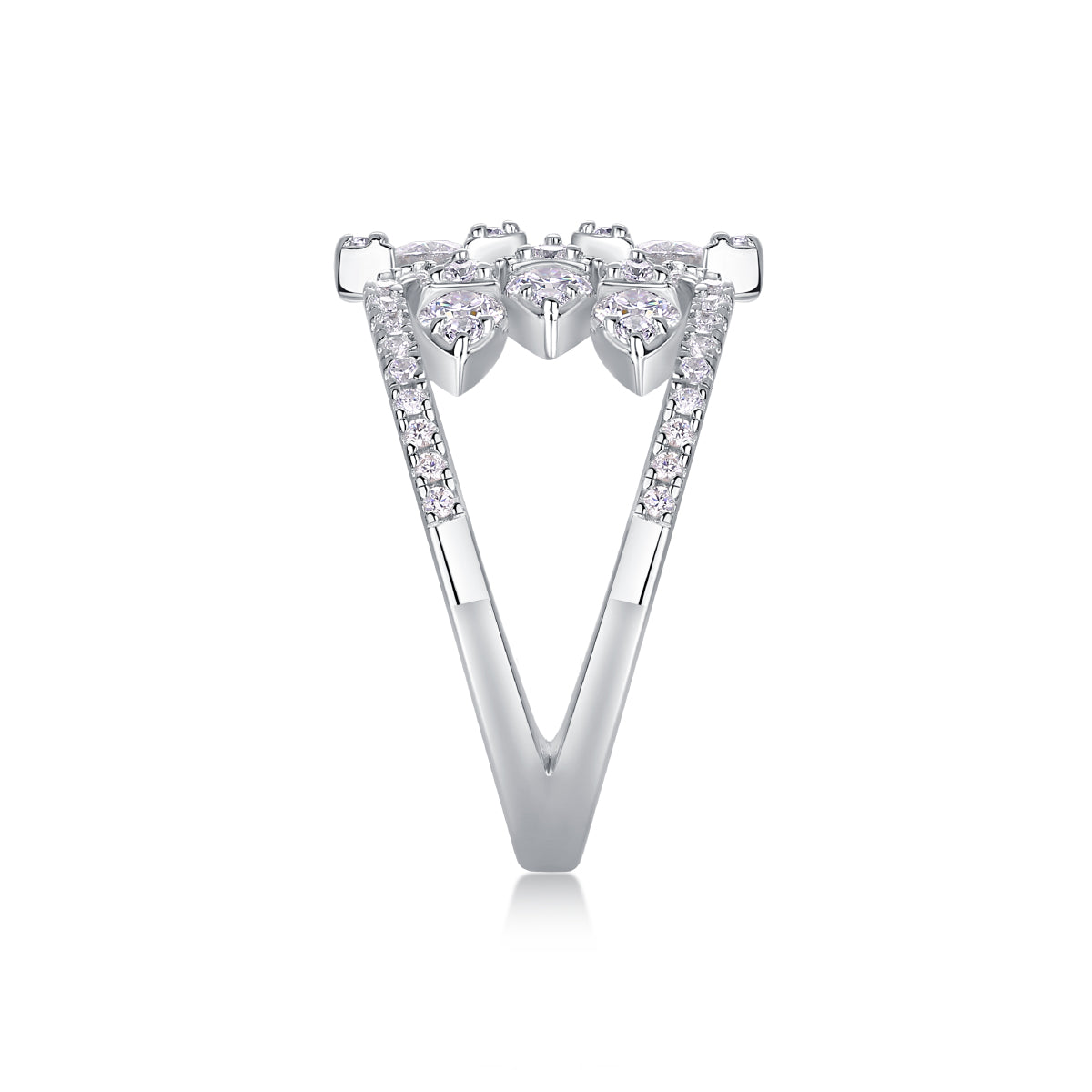 Silent Flower Moissanite Ring - S925 Silver