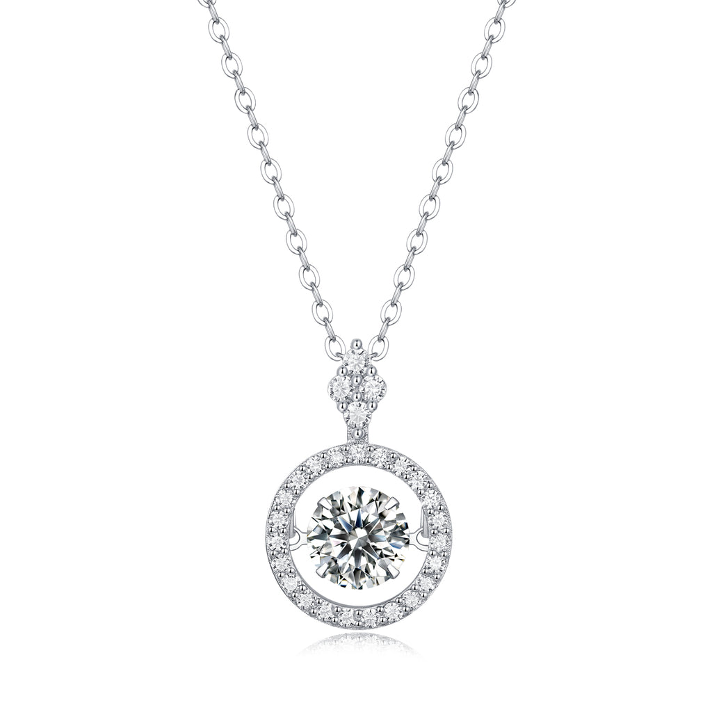 Solar Poetry Moissanite Necklace 1ct S925