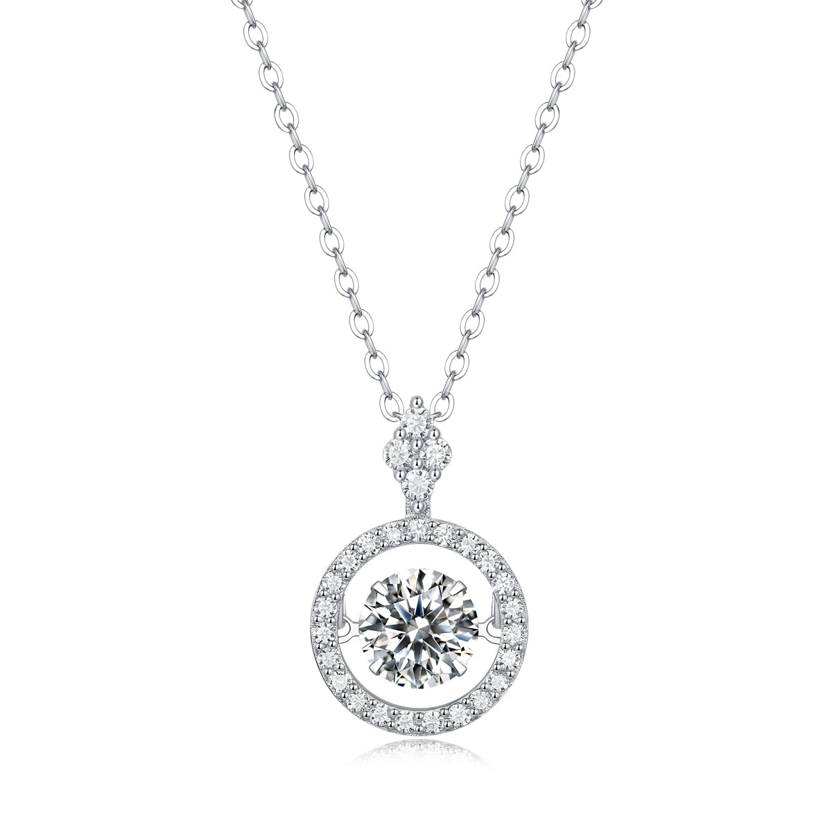 Solar Poetry Moissanite Necklace 1ct S925