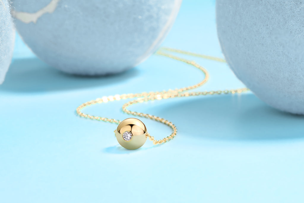 Rigil Kent Moissanite Necklace Gold-Plated 0.1ct