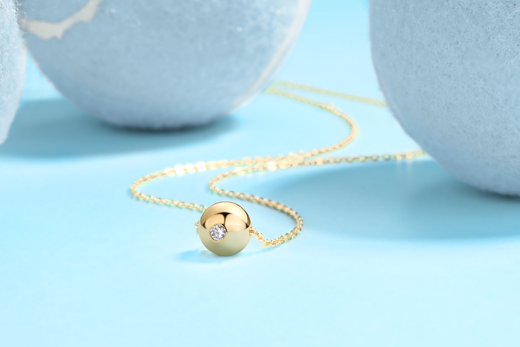 Rigil Kent Moissanite Necklace Gold-Plated 0.1ct