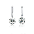 Cosmic Beat Moissanite Earrings 2ct Silver