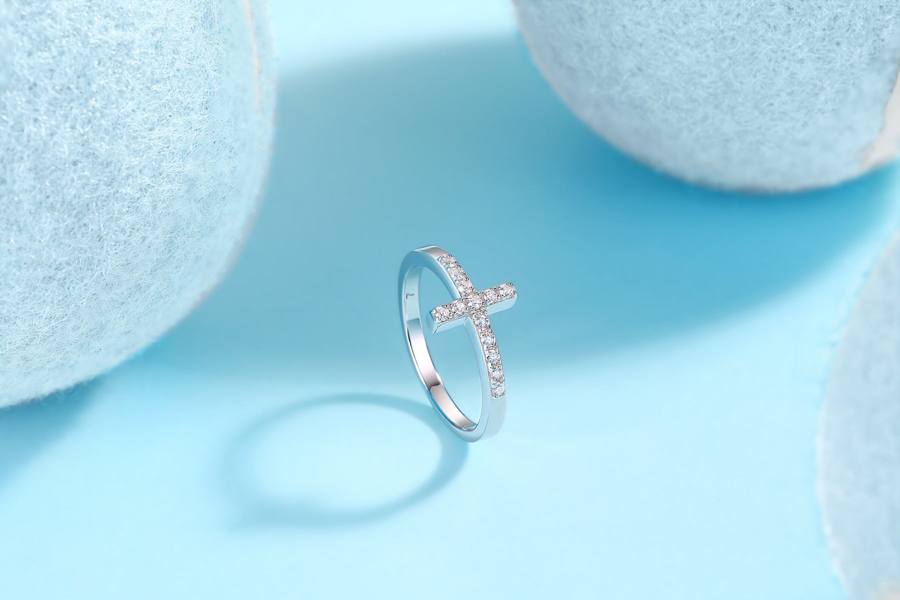 Holy Light Cross Ring Moissanite S925 Silver
