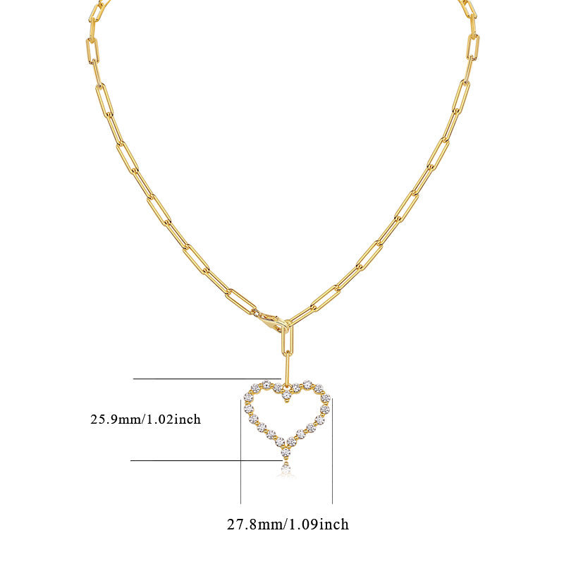 The Heart's Moissanite Necklace - Gold Plated