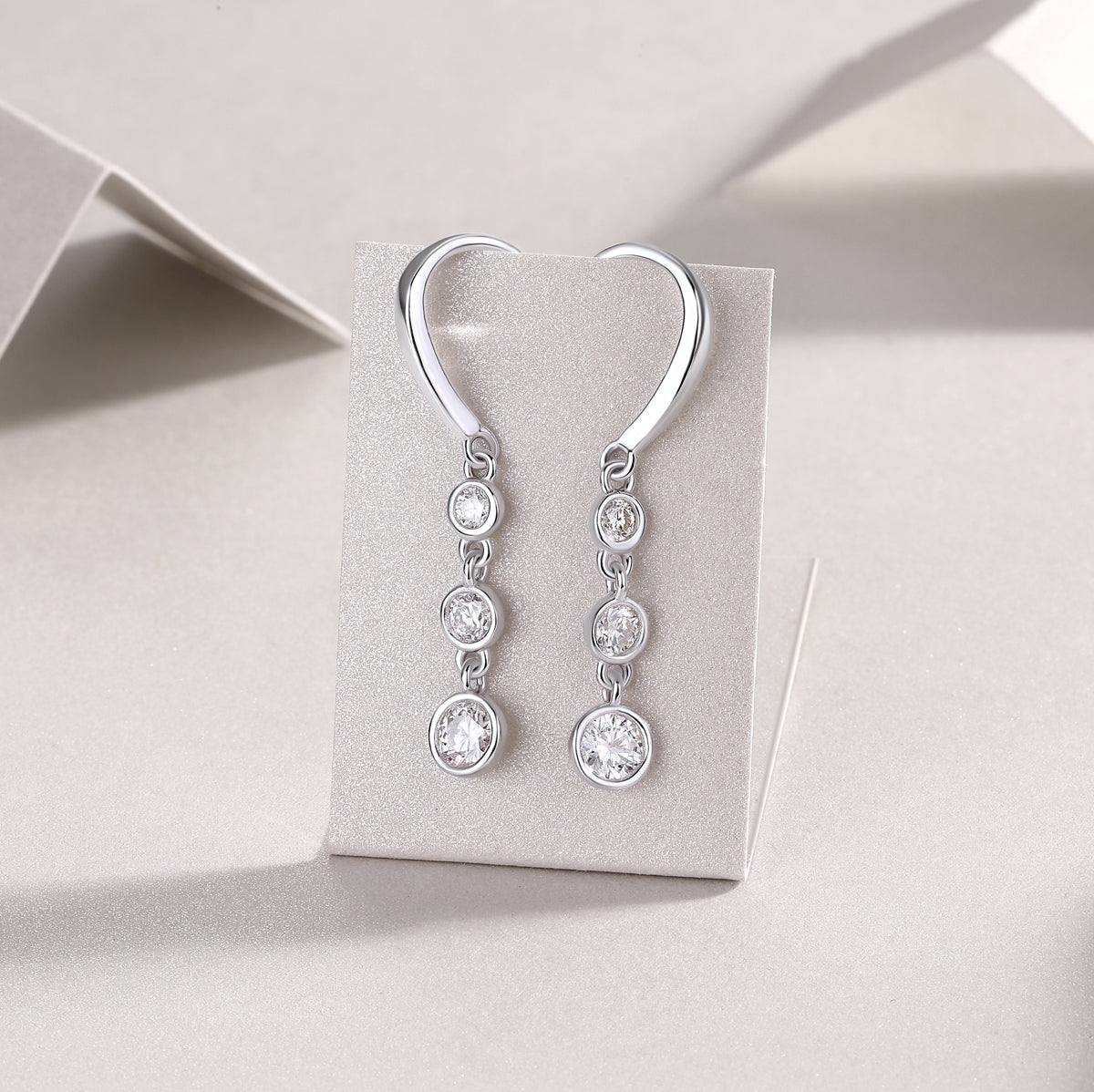 Moissanite Stud Earrings 0.3ct S925 Silver Platinum