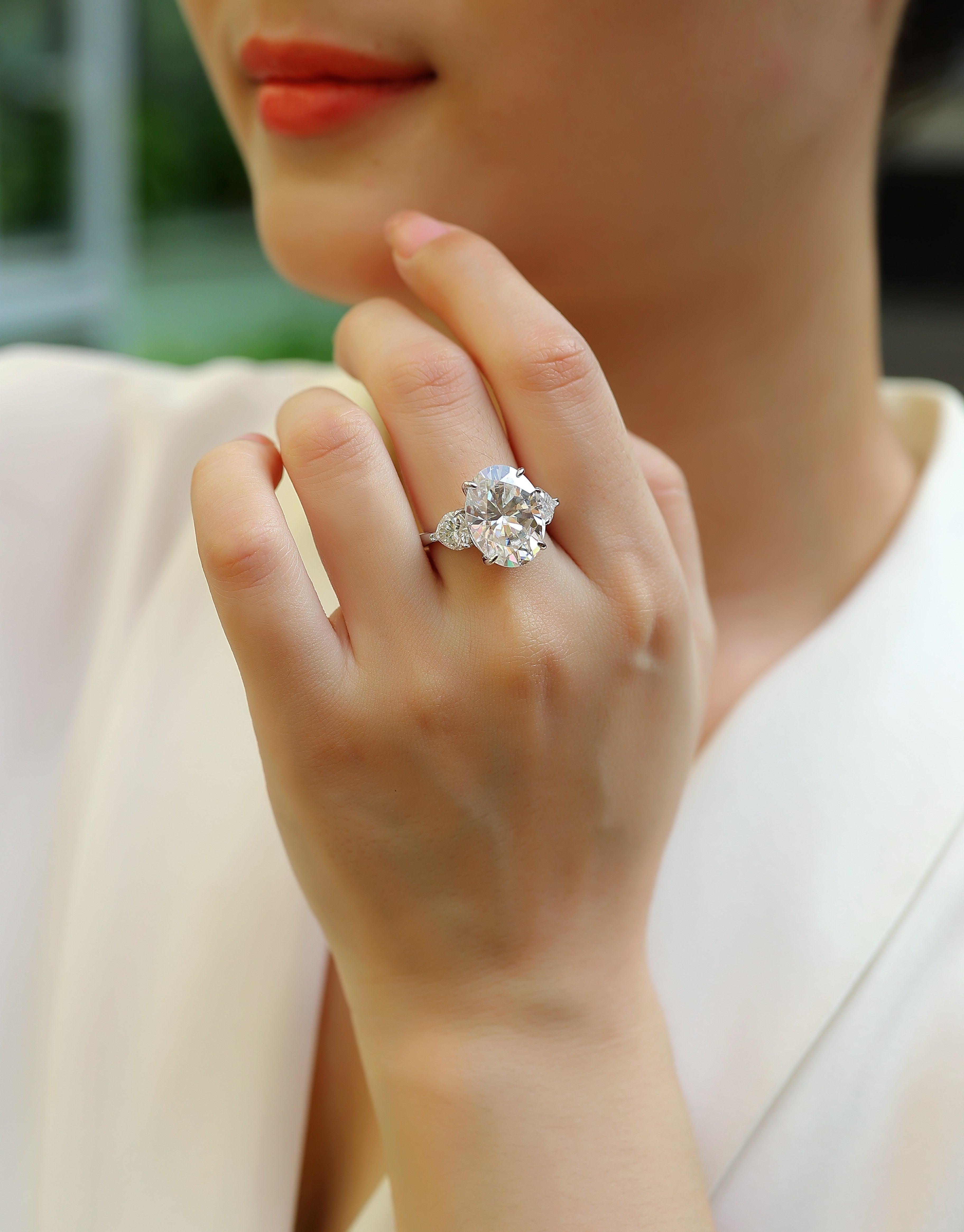 Soul Resonance Moissanite Ring - Silver Plated