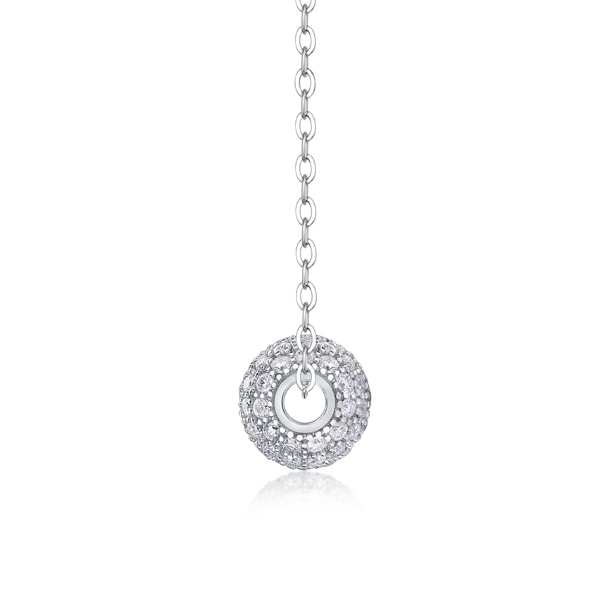 Mystic Moon Necklace - Moissanite Silver 40cm