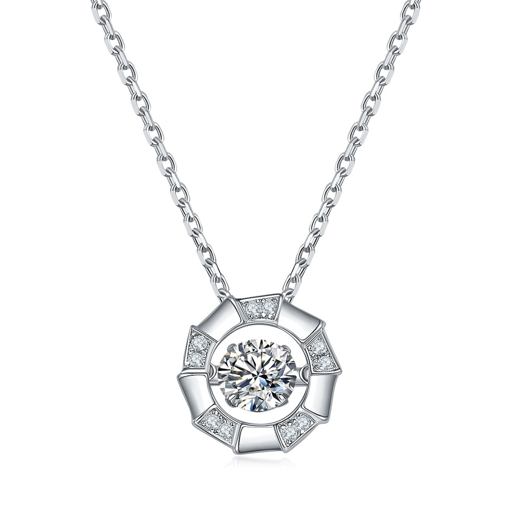 Exo-Planet Moissanite Necklace - 0.5ct Silver