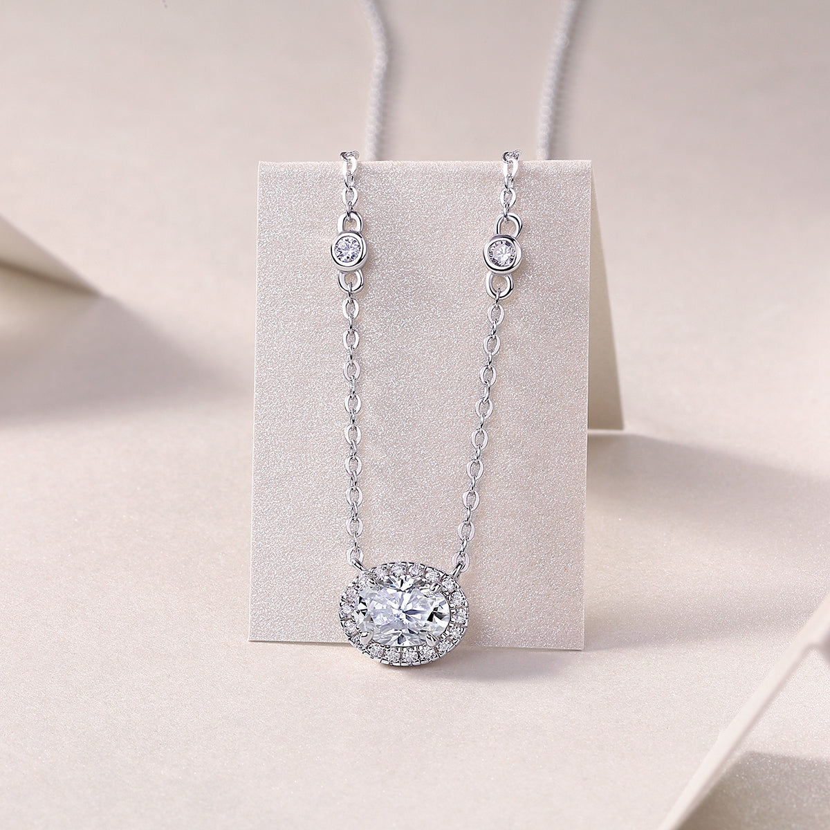 Universe's Eye Moissanite Necklace - 5x7 40cm