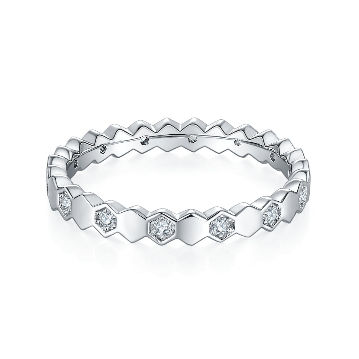 Gravity Moissanite Ring S925 Silver