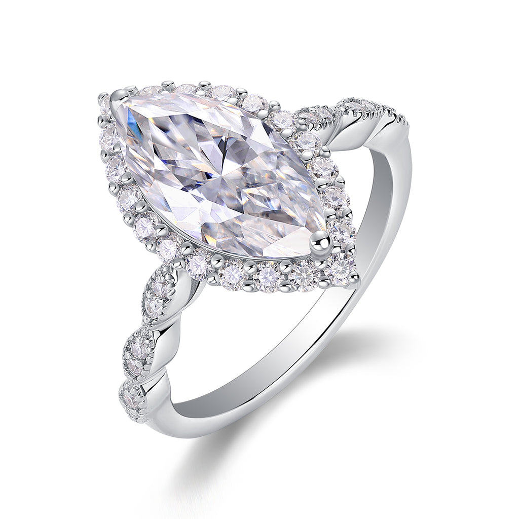 Heartbeat Moissanite Ring S925 Silver