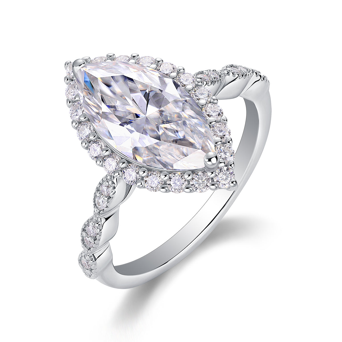 Heartbeat Moissanite Ring S925 Silver