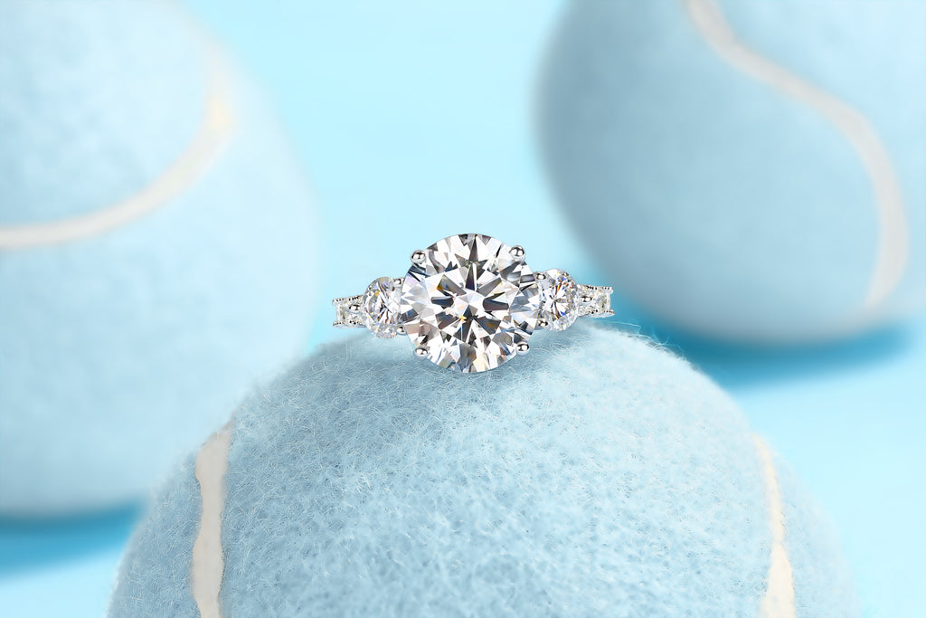 Cygnus Loop Moissanite Ring 5ct Silver