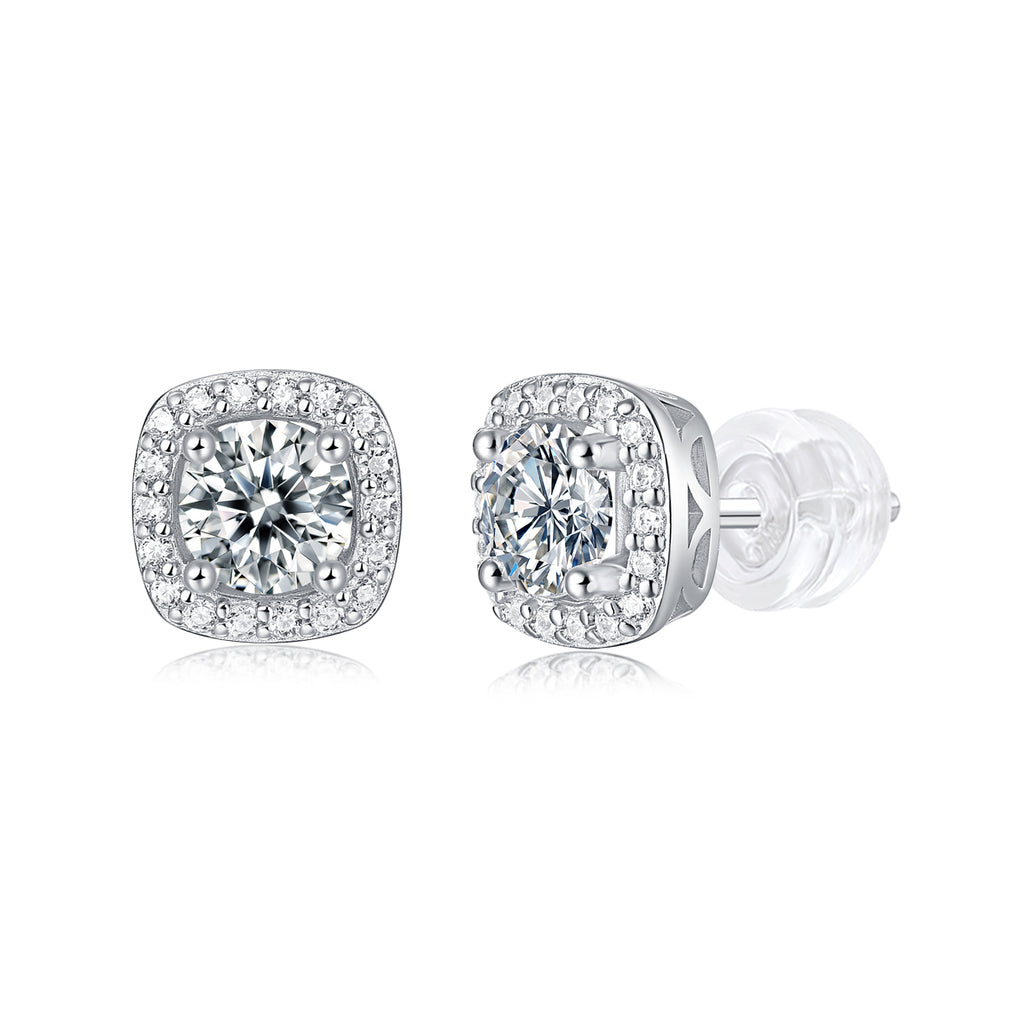 Nebula Drift Moissanite Stud Earrings 0.5ct