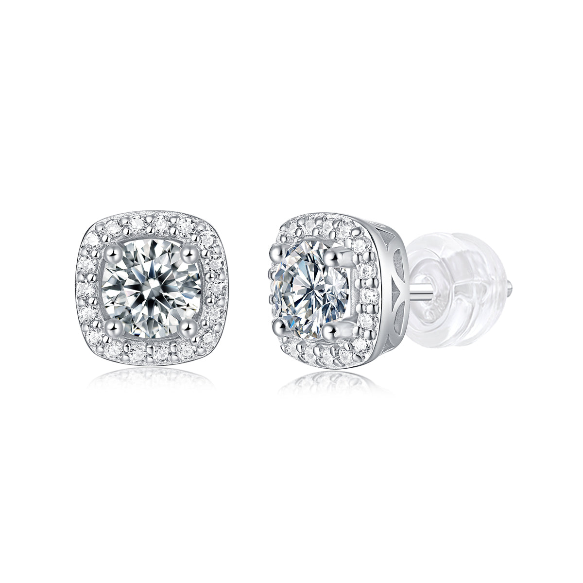 Nebula Drift Moissanite Stud Earrings 0.5ct