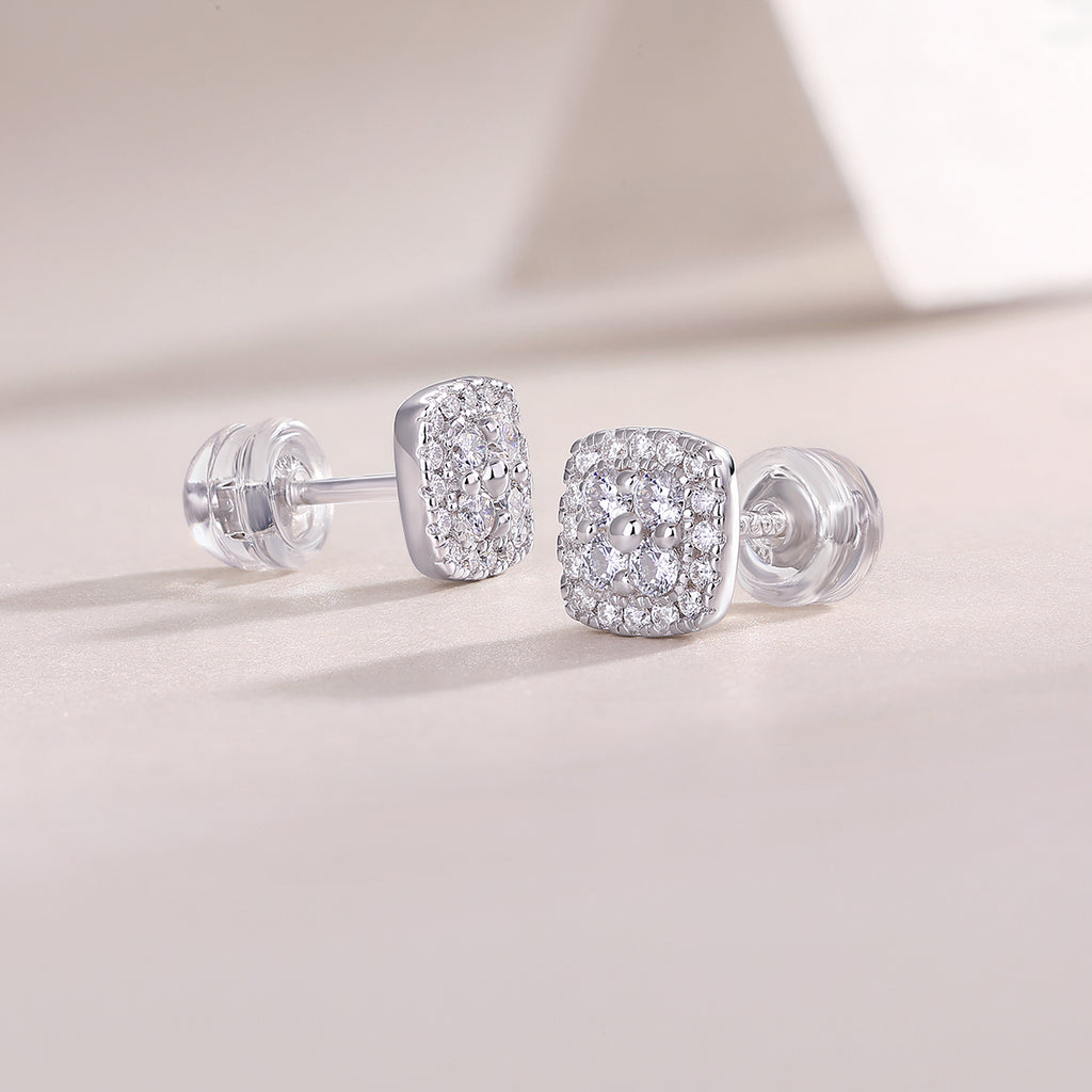 Fog Sea Moissanite Stud Earrings S925 Silver