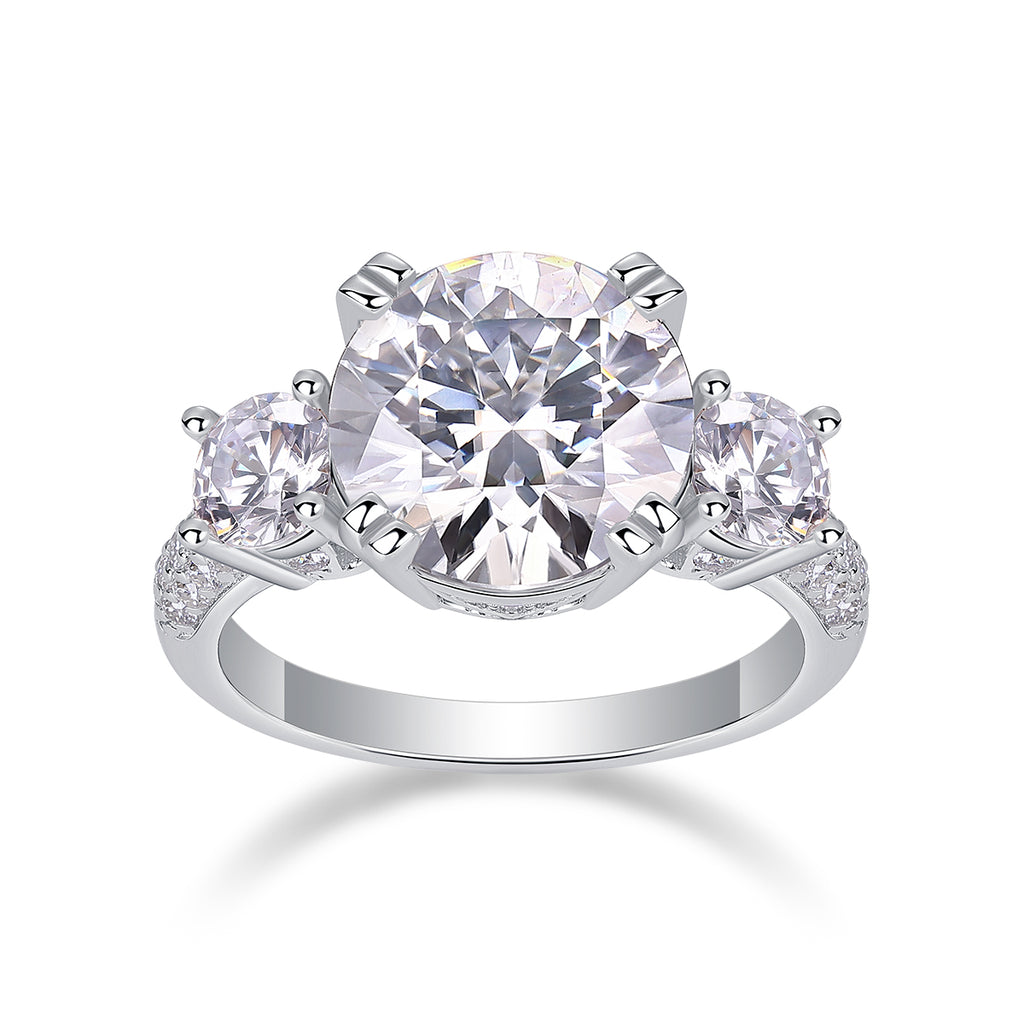Vega Pulse Ring 5ct Moissanite Silver