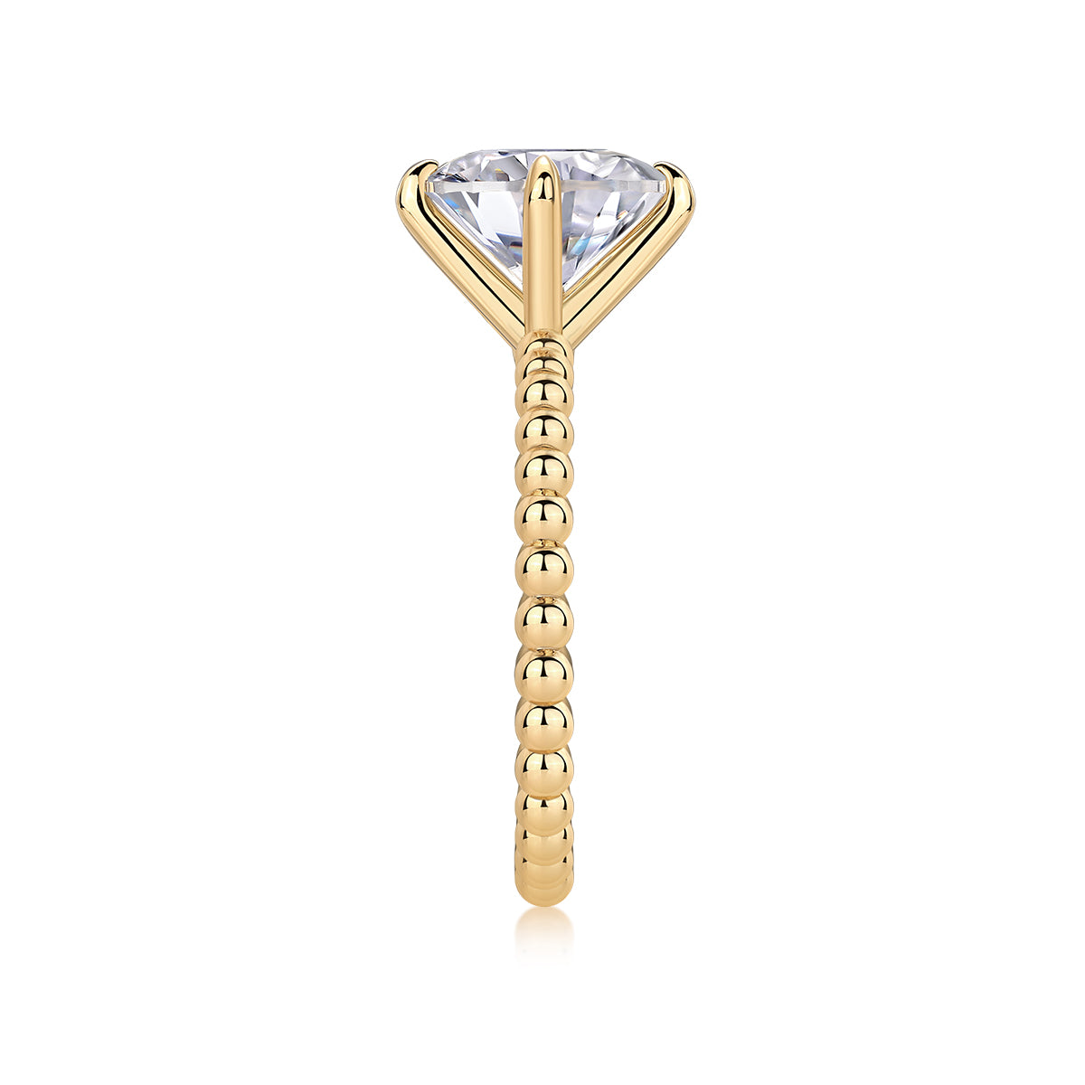 Orbital Path Moissanite Ring 3ct Gold