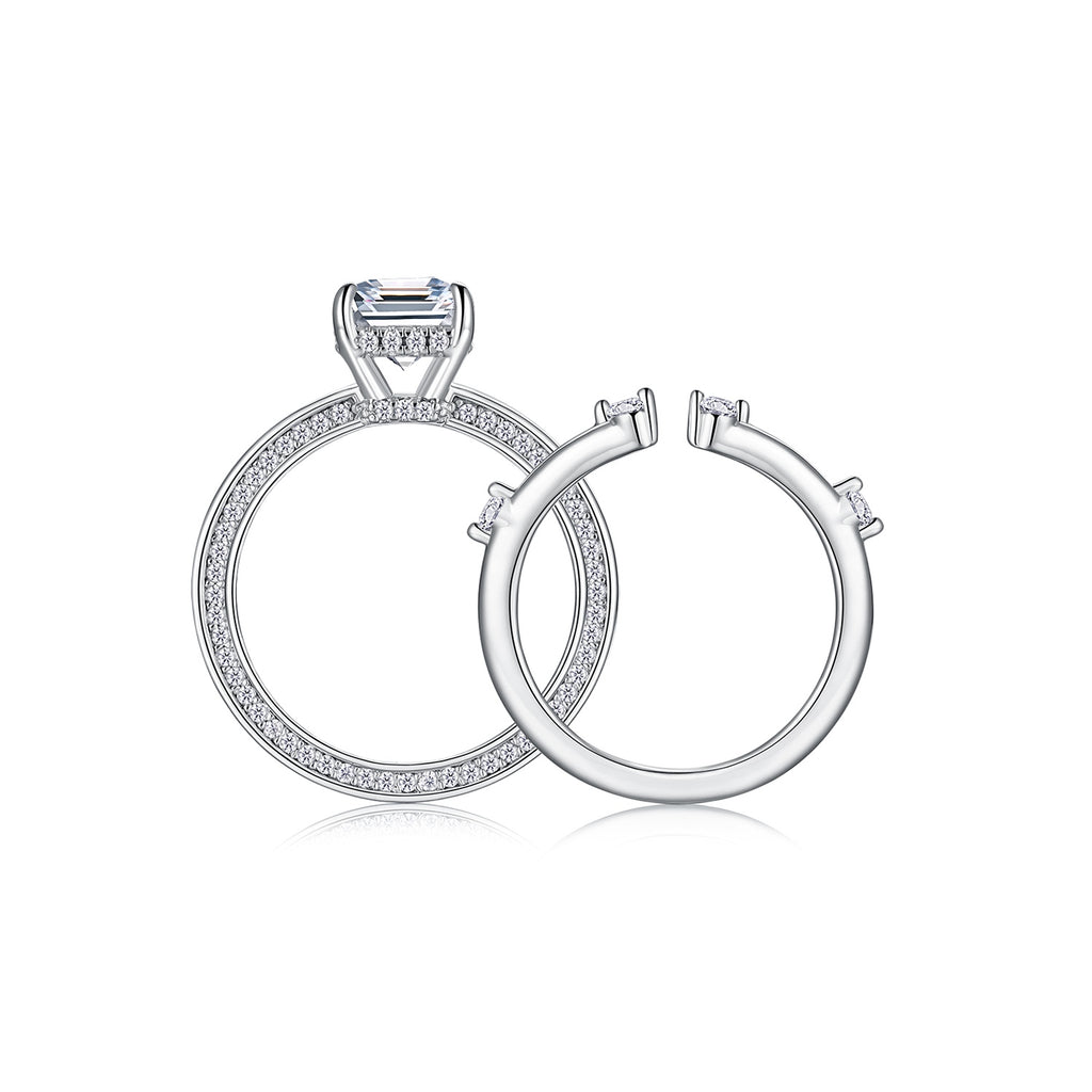 Dark Rift Ring Set - Moissanite S925 Silver