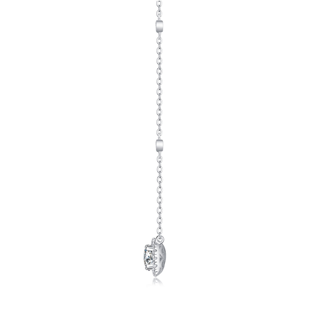 Night Mist Moissanite Necklace - S925 Silver 1ct