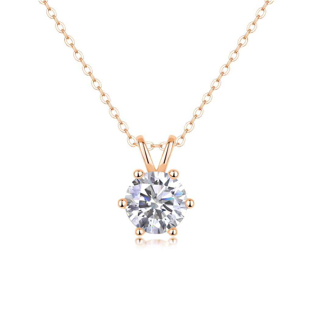 Capella Moissanite Necklace - 2ct Silver Platinum