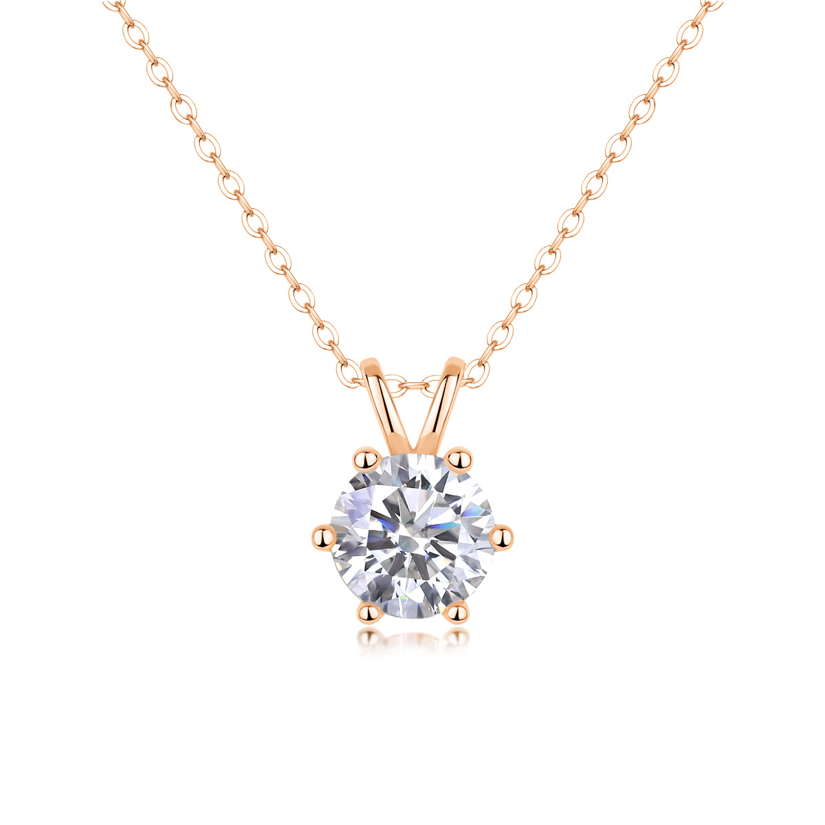 Capella Moissanite Necklace - 2ct Silver Platinum