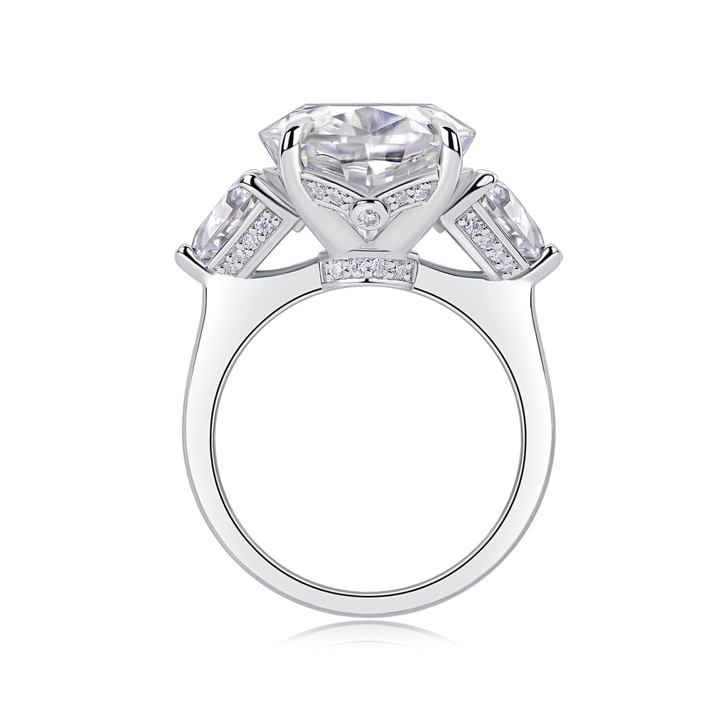 Soul Resonance Moissanite Ring - Silver Plated