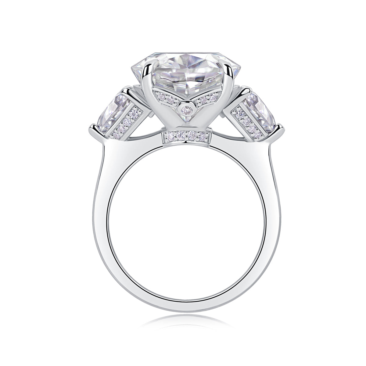 Soul Resonance Moissanite Ring - Silver Plated