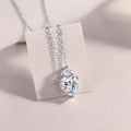 Ripple Phantom Moissanite Heart Necklace