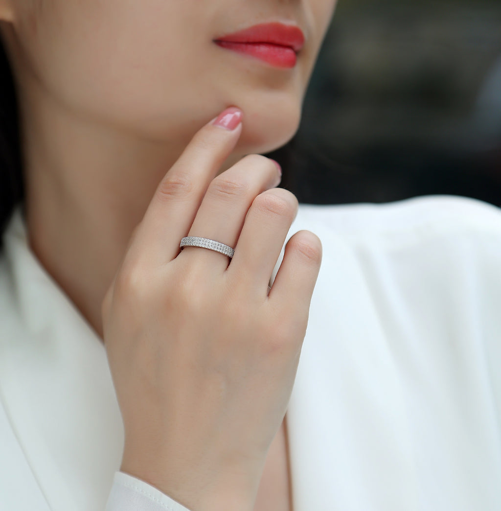 Night Meridian Moissanite Ring S925 Silver