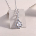 Moissanite Heart Necklace - 1 Carat Silver