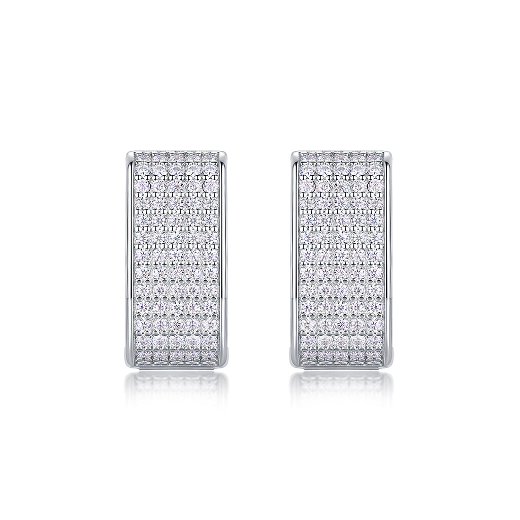 Moissanite Stud Earrings - S925 Silver Platinum