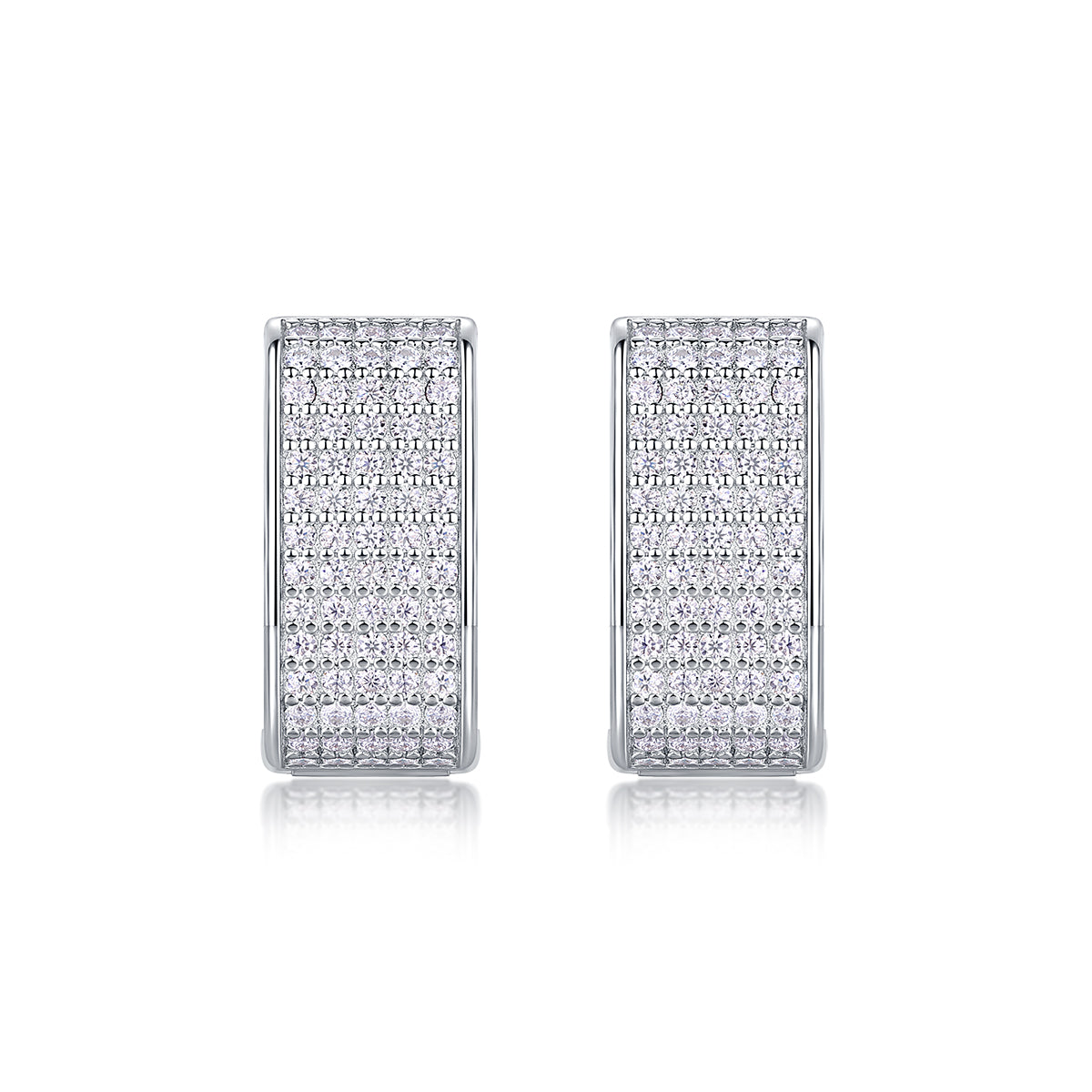 Moissanite Stud Earrings - S925 Silver Platinum