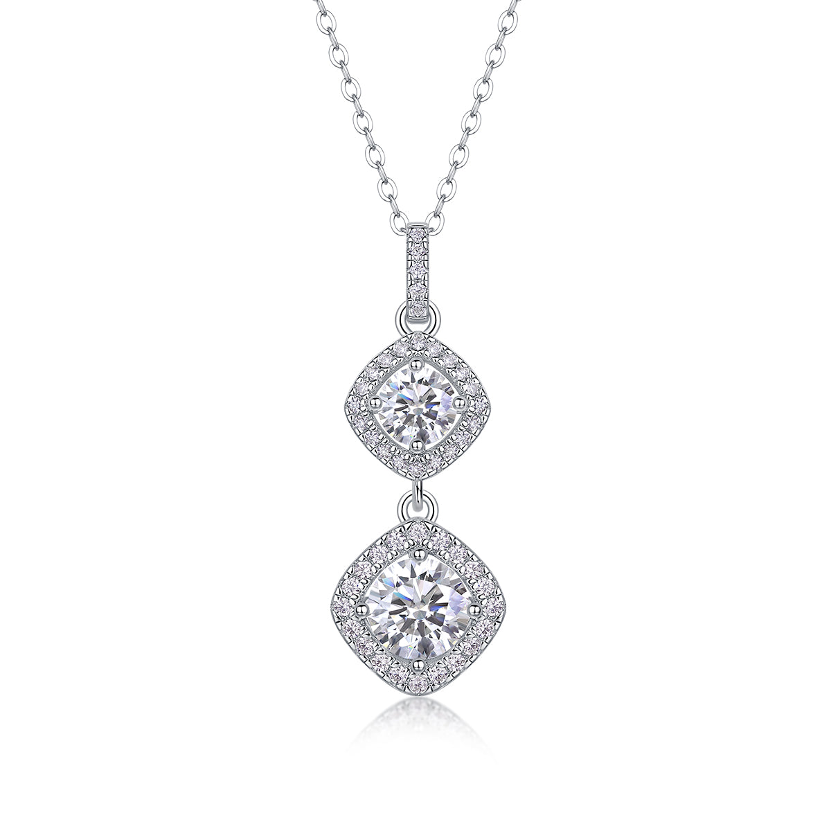Snow Field Fairyland Moissanite Necklace 1CT