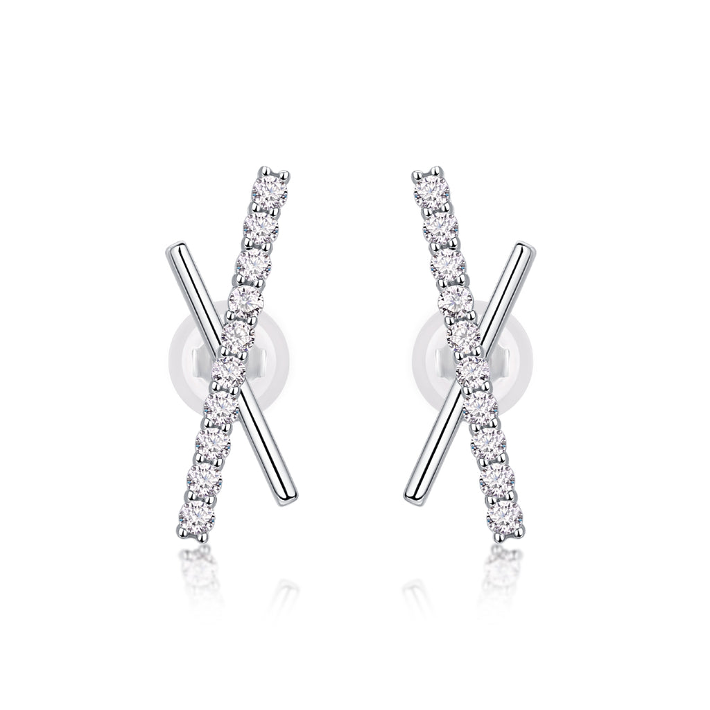 Intertwined Souls Moissanite Stud Earrings